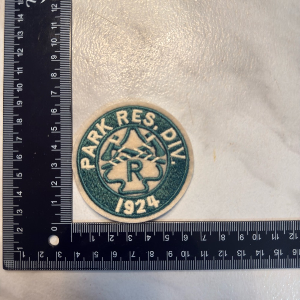 Polo by Ralph Lauren Green and Cream Park Res. Div. 1924 Patch